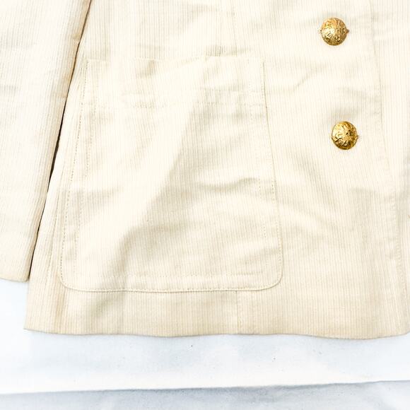 Escada Yellow Wheat 4-Button Blazer Jacket Wool-Silk Blend Long Sleeve Size 38 - Picture 3 of 5